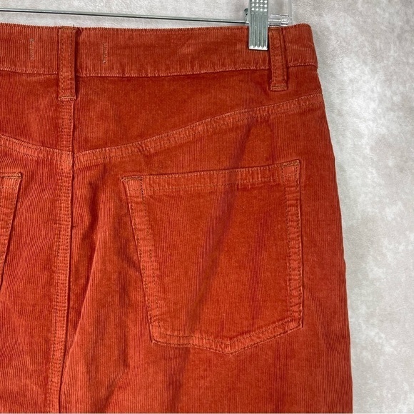 Free People Rosemary Corduroy Pencil Skirt In Terracotta Orange Women's Size 29 - Picture 6 of 8